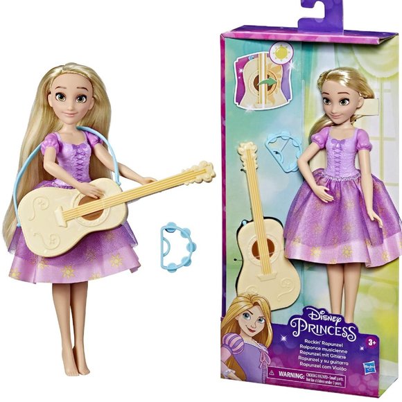 Disney Princess Everyday Adventures Rockin' Rapunzel Doll w Color-Change Guitar - Picture 4 of 8